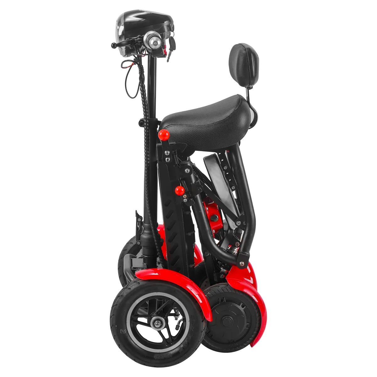 Patinete eléctrico para niños y niños con discapacidad, scooter plegable de 4 ruedas