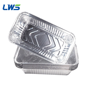 550ml Tin Foil Food Box Takeaway Disposable Aluminium Foil Lunch Box <strong>Rectangular</strong> to Go <strong>Container</strong> <strong>with</strong> <strong>Lid</strong> - Product Image 1