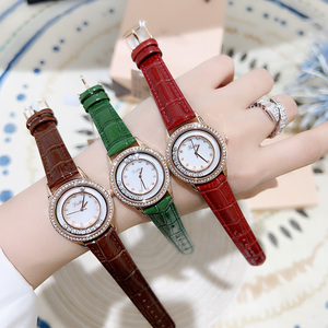 High Quality Scottie 9513B Women's Watch New Design Round Dial Leather Band Luxury Fashion Trend Quartz Watch - Product Image 5