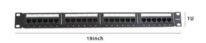 UTPパッチケーブル用バックバー付き24ポートCat6Cat5パッチパネルネットワーク配信フレーム - Product Image 4