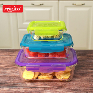 Pyglass High Fresh-Keeping Box Refrigerador Almacenamiento PP Tapa Borde convexo Rectangular Sellado Contenedor de alimentos para verduras Frutas - Product Image 4
