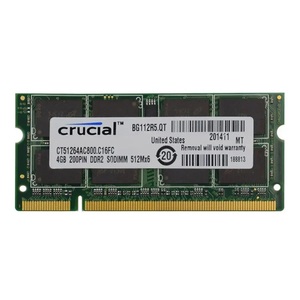 Cru cial Notebook SODIMM <strong>Computer</strong> <strong>Memory</strong> <strong>DDR2</strong> <strong>2GB</strong>/4GB 667MHz/800MHz PC2-5300/PC2-56400 1.8V 200pin Laptop SODIMM ECC Function