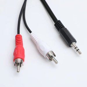 电缆3.5毫米唱机插头扬声器插孔至2 RCA公适配器 - Product Image 2
