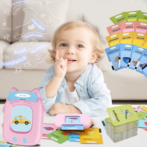 Máquina de aprendizaje para niños, tarjetas Flash parlantes, libro de audio electrónico para niños de jardín de infantes, aprendizaje de inglés, alemán, español y francés - Product Image 5