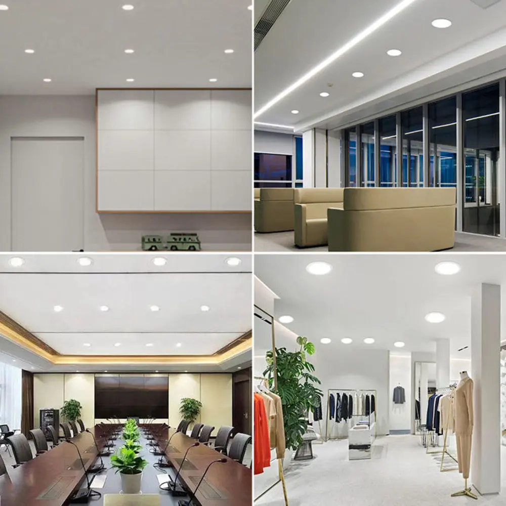 Nhà Máy Giá chiếu sáng trong nhà lõm gắn mỏng vòng vuông LED bảng điều chỉnh ánh sáng cho nhà văn phòng Trần