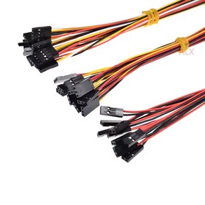 20cm Doppelkopf-Dupont-Leitungs stecker mit Draht überbrückung kabel 2,54mm Abstand 2/3/4/5/6/7/8/9 Pin/P Für Arduino Pin Header - Product Image 3