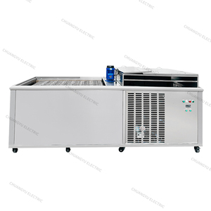 Máquina para fabricar barras de bloques de cubitos de hielo en contenedor transparente industrial profesional de 2 toneladas por día