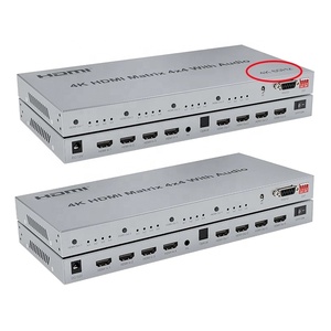 High Quality Ultra HD 18Gbps HDMI2.0 Switch 4 in 4 Out <strong>HDMI</strong> 2.0 Matrix 4K 60Hz 30Hz <strong>HDMI</strong> 4x4 Matrix <strong>HDMI</strong> With IR Remote Control - Product Image 1