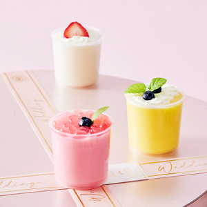 MingYu繊細ミニプラスチックカップヨーグルトデザートカップスプーン付き小パーティーお祝い - Product Image 5