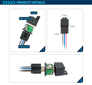 盗難防止ミニGSMロケーター隠し車追跡装置車両プラットフォーム無料リレーGPS - Product Image 4