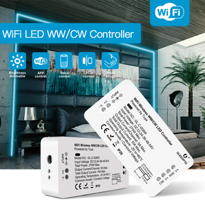 Tuya WiFi WW/CWLEDストリップコントローラーDC12〜54V最大15A負荷定電圧入力2チャンネル出力 - Product Image 4