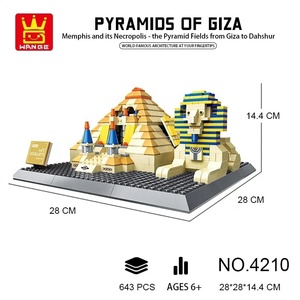 Wange 4210 Architecture <strong>Egypt</strong> Pharaoh the Pyramids of Giza Landmark Educational DIY Assembly Brick Toys Building Blocks Sets - Product Image 6