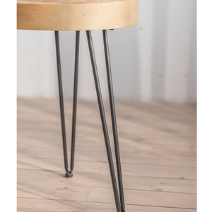 日本小客厅边桌套装乡村迷你实木端茶几橡木圆木端边桌 - Product Image 5