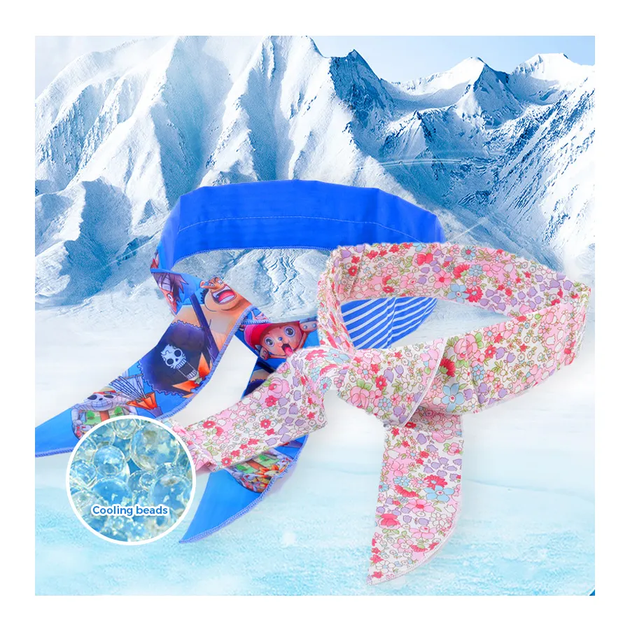 ホットセールペットアイススカーフ冷却タオル無地ネック冷却スカーフクーラーバンダナアイスタオル夏の水冷スカーフ
