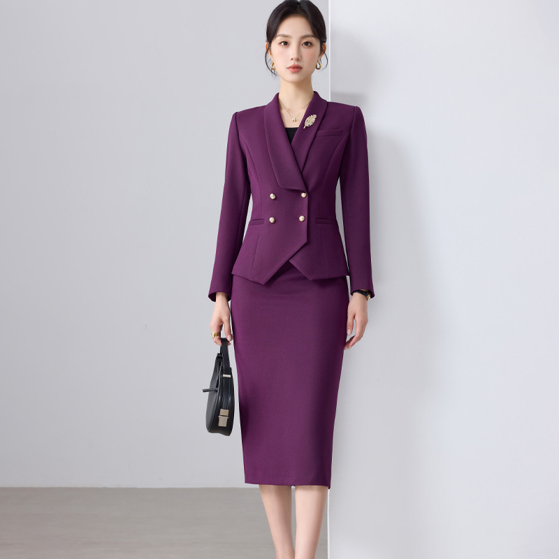 Purple suit dress brooch