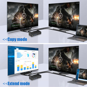 8K @ 60Hz 4K @ 120Hz HDMI USB 3,0 KVM Switch 2 puertos Monitor dual Pantalla extendida HDMI Splitter Matrix KVM Switcher