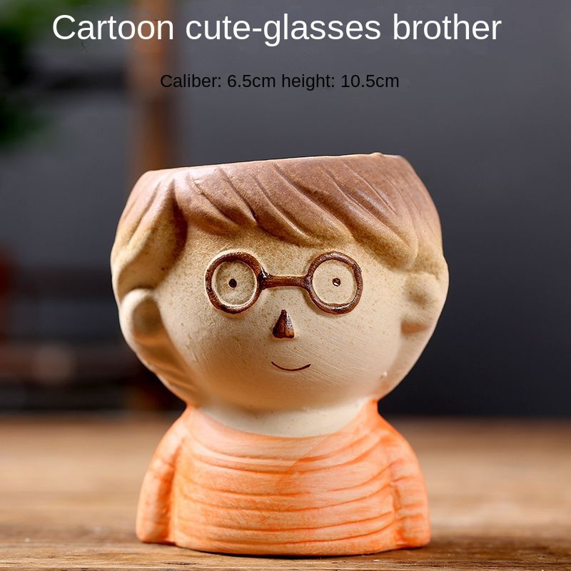 Lunettes de frère mignon de dessin animé