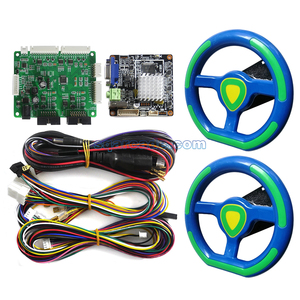 Oyun kolu Video makinesi anakart ile iki kişi hız yarış simülatörü kiti kontrol panosu jetonla çalışan sürüş oyunu - Product Image 6