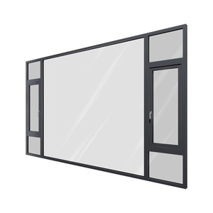 <strong>Window</strong> Factory Custom Push Out Double Panel Aluminium Casement <strong>Windows</strong> With Flyscreen Outside - Product Image 6