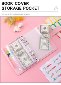 Sobres impermeables de PVC para documentos, carpeta con cremallera, tamaño A6 A5 A4, bolsillos para 6 anillos, cuaderno, bolsa de hojas sueltas - Product Image 3