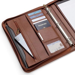 Tùy chỉnh A5 B5 xoắn ốc Vòng chất kết dính Nhật Ký PU da dây kéo thư mục Tạp Chí kế hoạch <span class=keywords><strong>compendium</strong></span> tập tin thư mục tiền máy tính xách tay - Product Image 3