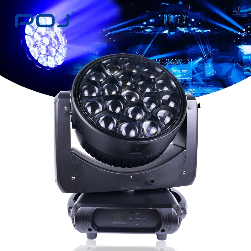 POJ OJ-Y1940 Led Wash Par 4 in1 con custodia 19 x40w Zoom Rgbw Beam Big Bee Eye luce a testa mobile per Dj Disco Stage Lighting