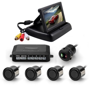 4.3 Inch Foldable <strong>Lcd</strong> Monitor <strong>Display</strong> Vehicle <strong>Reverse</strong> Camera Parking <strong>Sensor</strong> with 4 Pcs Waterproof Ultrasonic <strong>Sensor</strong> - Product Image 1