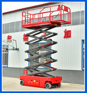 Plataforma elevadora de tijera para uso en edificios de construcción impulsada por batería autopropulsada, envío gratis - Product Image 5