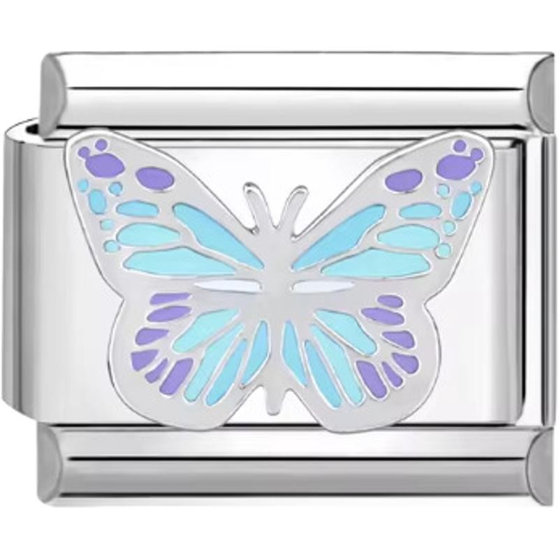 2288-papillon bleu-violet Argent