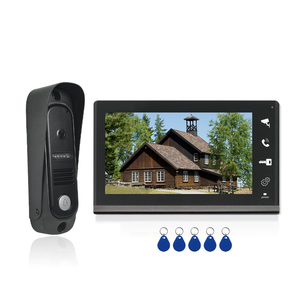 Sistema de intercomunicación con vídeo y 4 cables, timbre con cámara de desbloqueo RFID, pantalla de 7 pulgadas, visión nocturna, teléfono de puerta de casa para Villa - Product Image 1