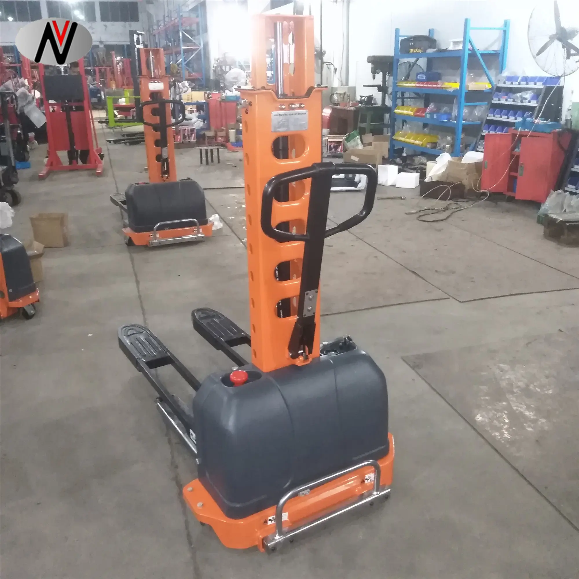 Vision 500Kg Zelf Belasting Yale Walkie Semi Elektrische Stapelaar Handleiding Pallet Lifter Lifting Up 800Mm Tot 1300Mm