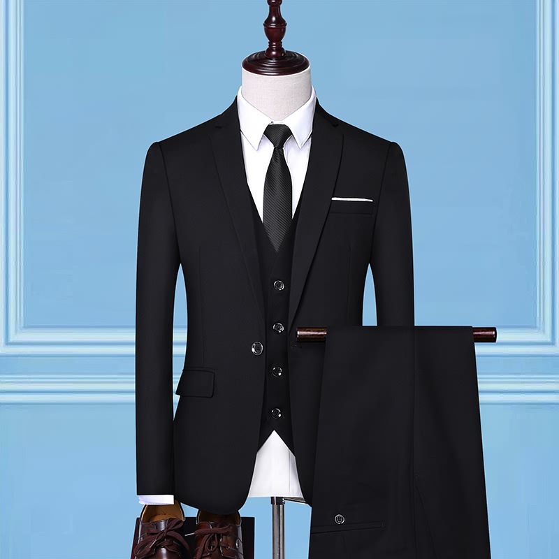 02-(306 noir) costume _ pantalon _ gilet