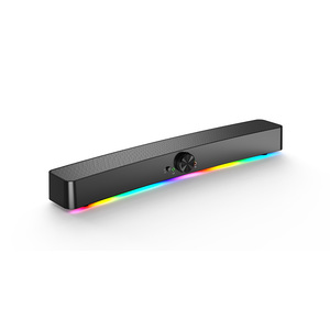 SK703BT Havit Bt V5.1 RGB LED ışık renkli ses müzik kutusu ses çubuğu PC bilgisayar oyun kablosuz masaüstü hoparlör - Product Image 3