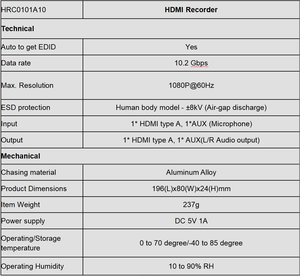 TESmart-grabador de vídeo digital con entrada HDMI para el hogar, dispositivo grabador DVR 1080P con entrada hdmi y salida de audio L/R, entrada de micrófono