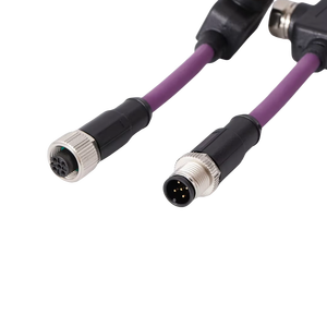 M12 17 kutuplu dişi Acode-15-Pole erkek RS-232 seri kablo donanımları dairesel DIN kodlayıcı sinyalleri için pirinç kontak gücü - Product Image 3