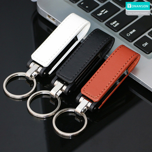 Memoria USB 2,0 de cuero personalizada de gama alta con logotipo personalizado 3.0USB Memory Stick para Pendrive promocional con llavero de regalo - Product Image 2