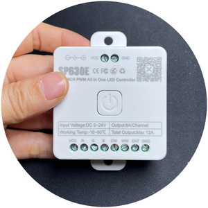 SP630E SPI 5CH PWM все в одном светодиодный контроллер DC12-24V 2,4 г RGB RGBW пиксели Светодиодная лента WS2812B WS2811 RF пульт дистанционного управления - Product Image 1