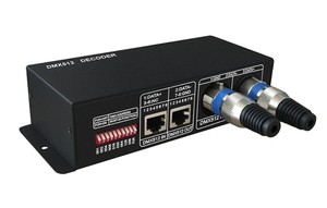 4CH 8A DC12-24V RGB RGBW DMX 512 декодер светодиодный контроллер - Product Image 2