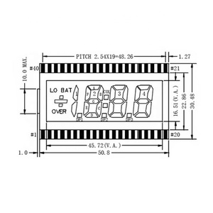2024 nuovo tn monocromatico piccolo TN schermo Lcd positivo a 3.5 cifre 7 segmento Display Lcd transflettivo - Product Image 4