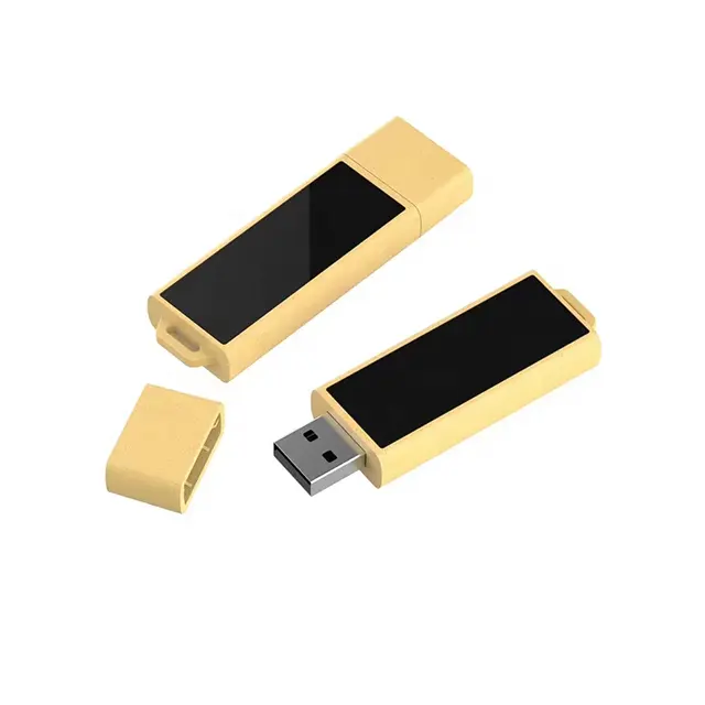 Unidad de memoria usb ecológico, lápiz de memoria LED personalizado, materiales reciclables