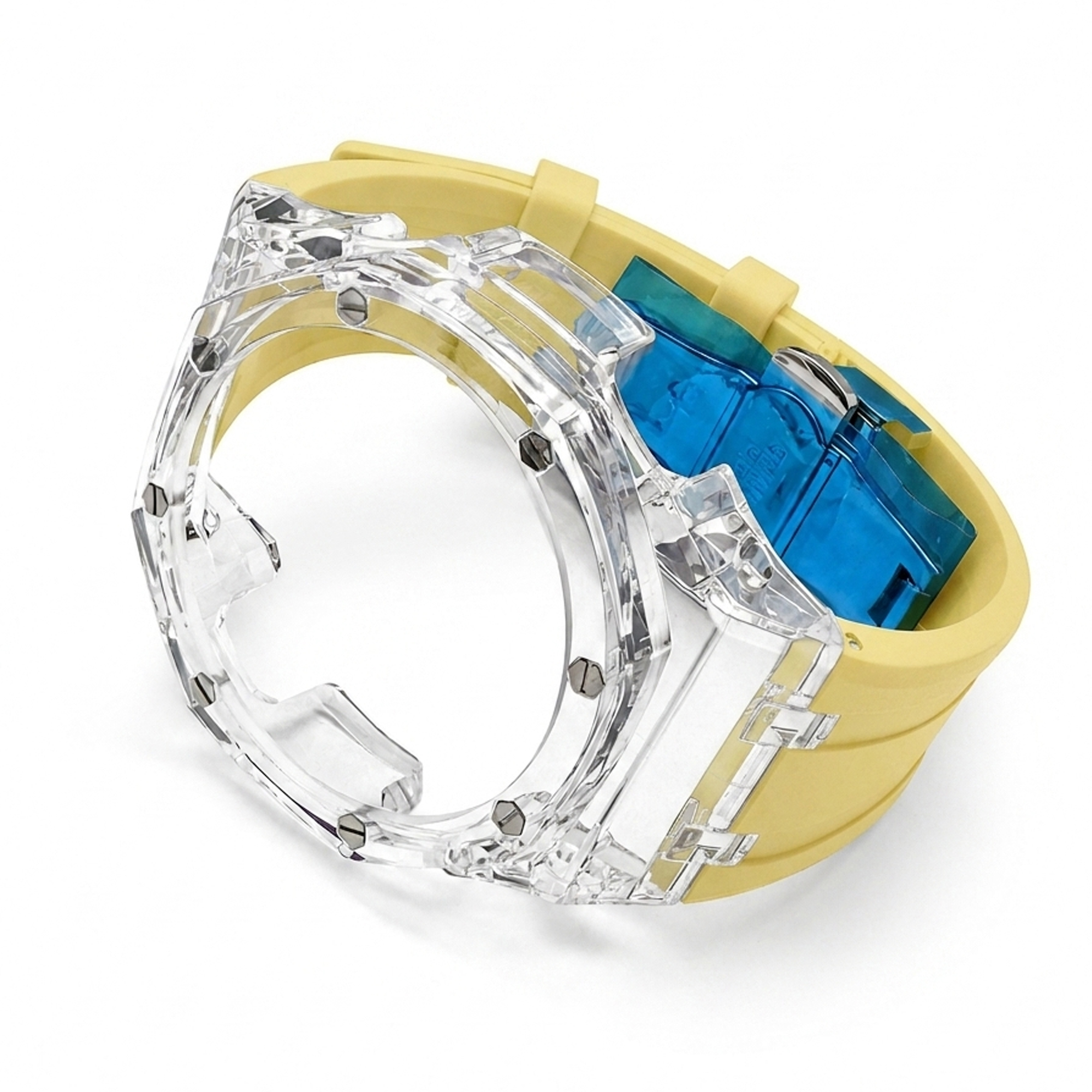 Boîtier transparent Bracelet jaune