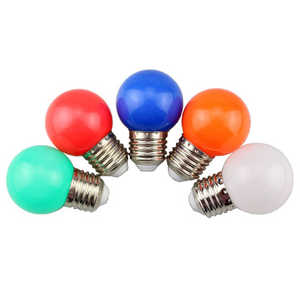 หลอดไฟ LED หลากสีสำหรับตกแต่งงานปาร์ตี้คริสต์มาส B22 E27 G45 0.5W 1W 2W 3W โคมไฟ G45ขนาดเล็กหลากสี