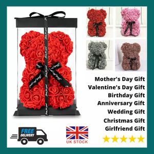 El yapımı PE köpük güller ayı hediye kutusu ile 40cm <span class=keywords><strong>Teddy</strong></span> gül ayı ışıkları ile sevgililer günü hediyeleri yapay çiçek için gül oyuncak ayı