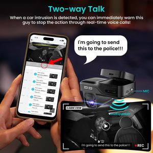 4G LTE an ninh Dash Cam phía trước bên trong từ xa Live-View, cảnh báo ngay lập tức thông qua ứng dụng, IR tầm nhìn ban đêm, không có màn hình, Dual FHD Dash Camera - Product Image 3