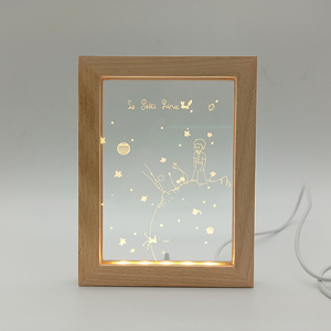 Özel boyut 3D ahşap fotoğraf çerçevesi ile ev dekor için LED ışık-kişiselleştirilmiş akrilik masa lambası-OEM/ODM desteği - Product Image 5