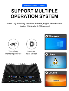 BISミニpc工業用Fanless完全アルミニウム防塵デスクトップコンピュータボックス埋め込みPC - Product Image 4