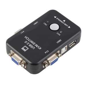 4 2 puertos 4 en 1 salida ordenador VGA USB KVM interruptor divisor controlador automático teclado ratón impresora hasta 1920*1440 conmutador VGA