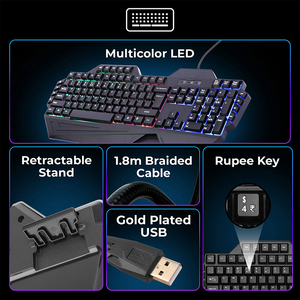 Factory Direct Offered Rainbow Light 2 in 1 Gaming <strong>Keyboard</strong> <strong>Mouse</strong> Combo Macro <strong>Function</strong> Wired <strong>Keyboard</strong> <strong>and</strong> <strong>Mouse</strong> Set for PC Gamer - Product Image 4