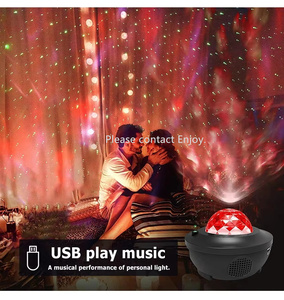 Mini yıldız projektör Galaxy projektör gece lambası yatak odası gökyüzü için müzik hoparlörü ve uzaktan kumanda ile LED bulutsusu bulut - Product Image 3