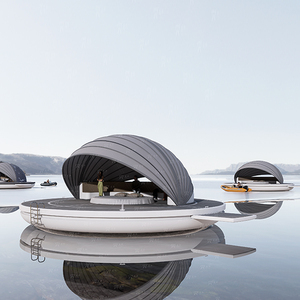 Du thuyền thể thao bằng nhôm bóng sang trọng với động cơ phía ngoài cho các bữa tiệc nước bao gồm nền tảng nổi và nhà thuyền - Product Image 6